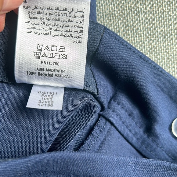 JM COLLECTION Regular Length Curvy-Fit Straight-Leg Blue Pants Comfort Size 18 S - Picture 5 of 10